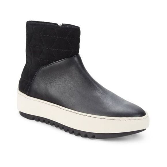 New Aquatalia Alayna Leather & Suede Ankle Side Zip Boots Made in Italy Size 8 - Picture 1 of 14